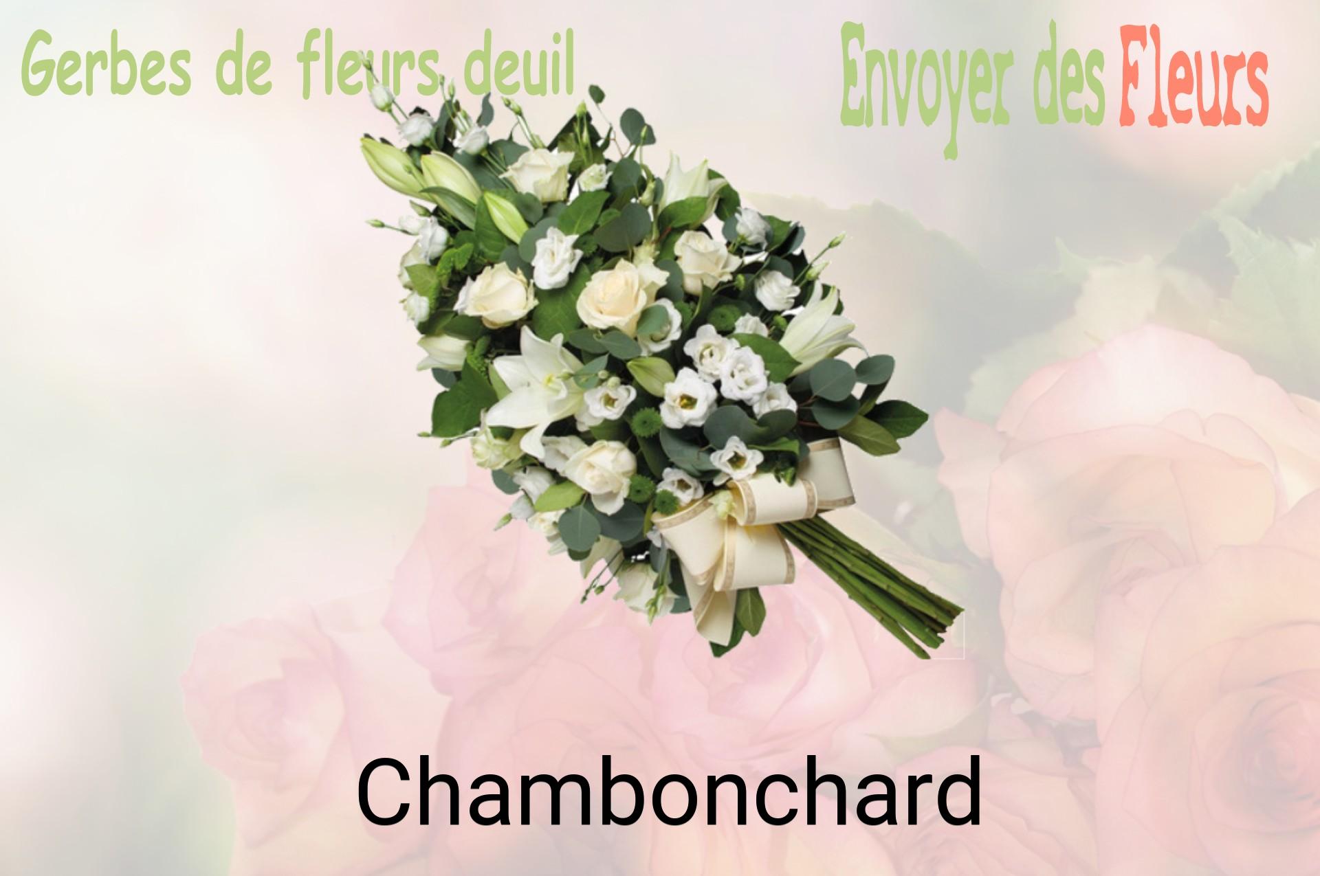 Gerbe de fleurs de deuil livrée à Chambonchard